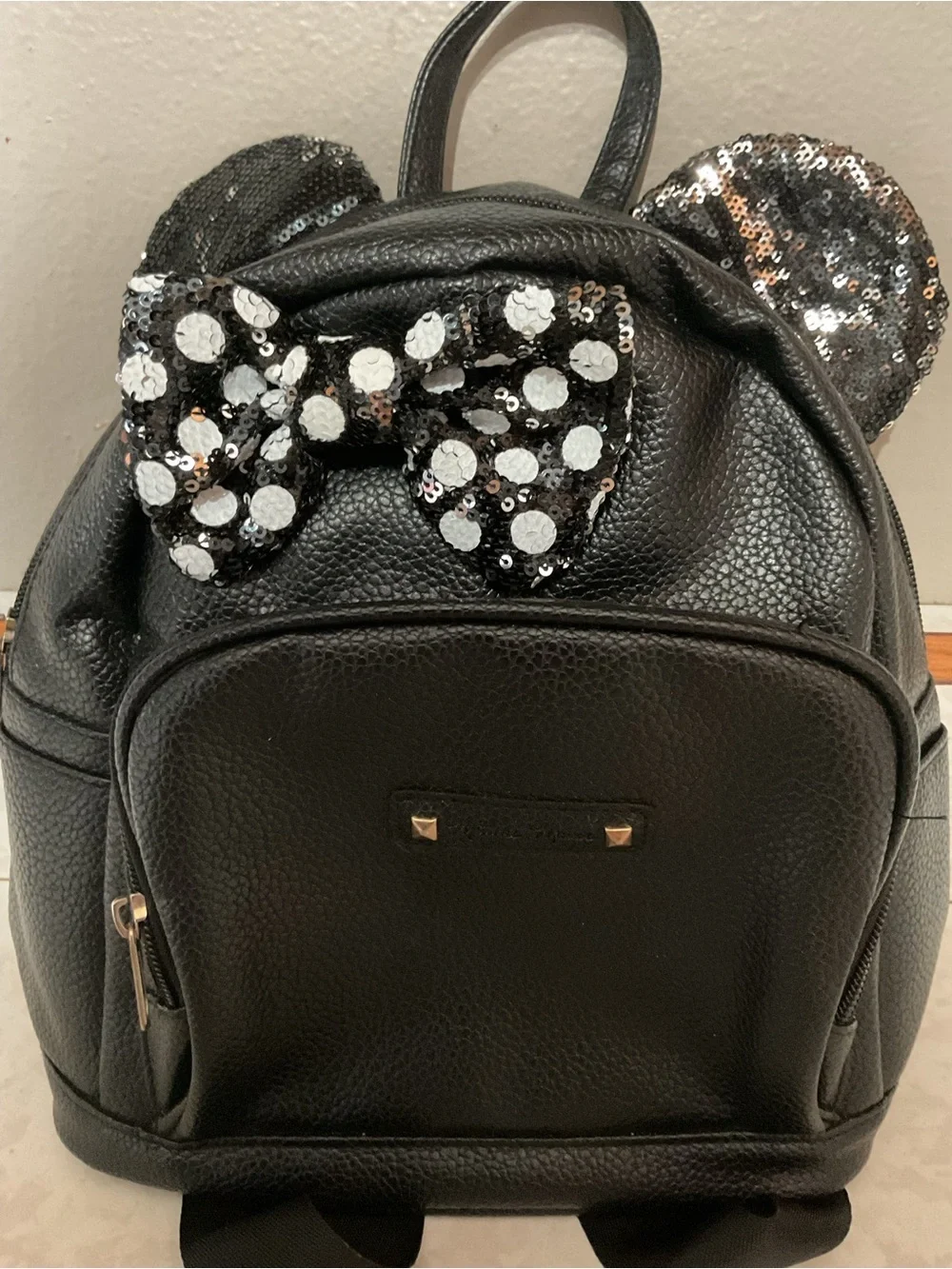 Disney Black Sequin Ear Mini Backpack